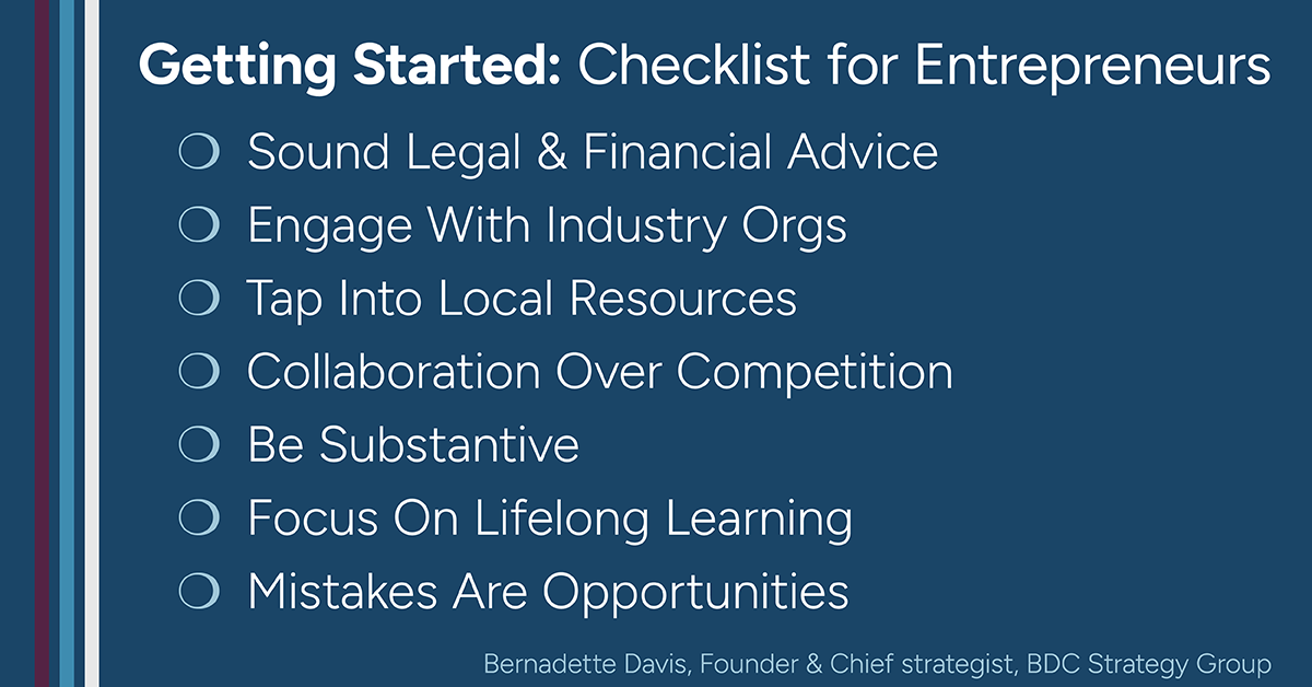 Getting Started: Checklist for Entrepreneurs - BDC Strategy Group