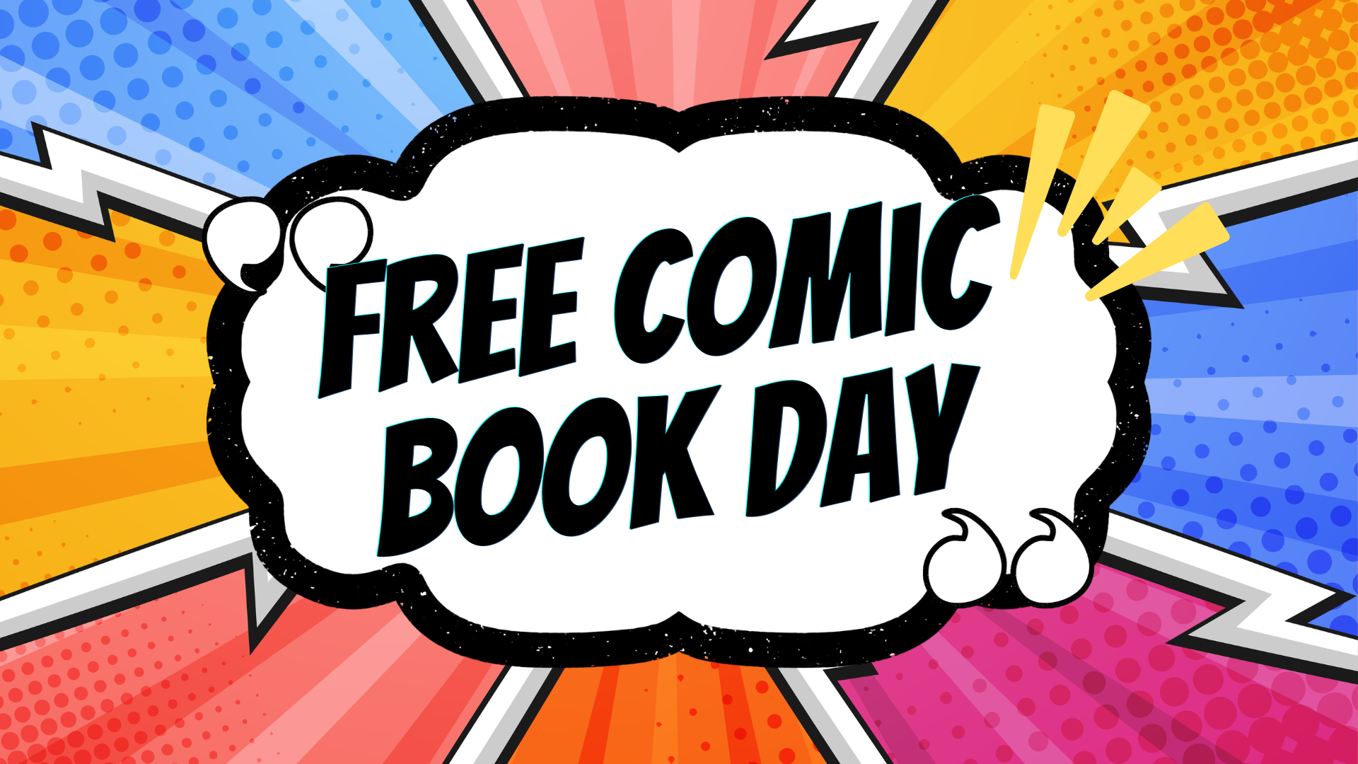 Red Blue and Yellow Comic Book Presentation